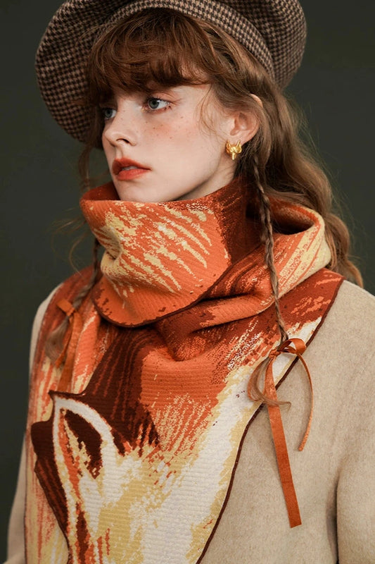 フォックスウォーマーニットショール B3376