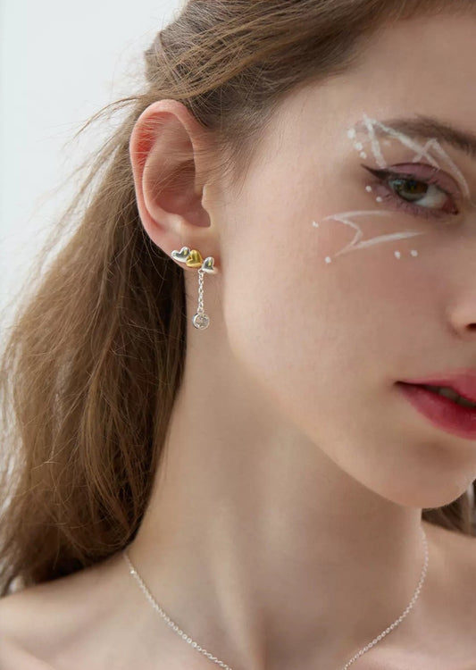 S925 Symphony Love Asymmetrical Earrings B3076