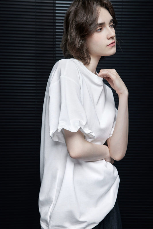 ホワイトクールルーズ半袖Tシャツ B4017