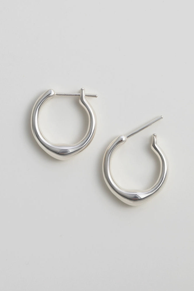 S925プレーンフープスタッドピアス B4341