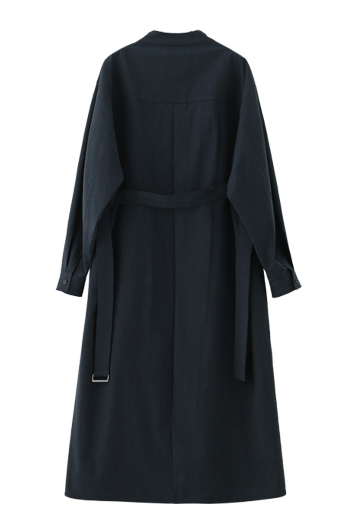 Red Tencel Blend Stand Collar Dress B4663