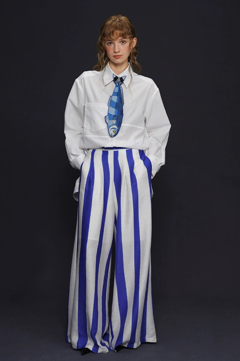 Airy smooth simple loose shirt B4167