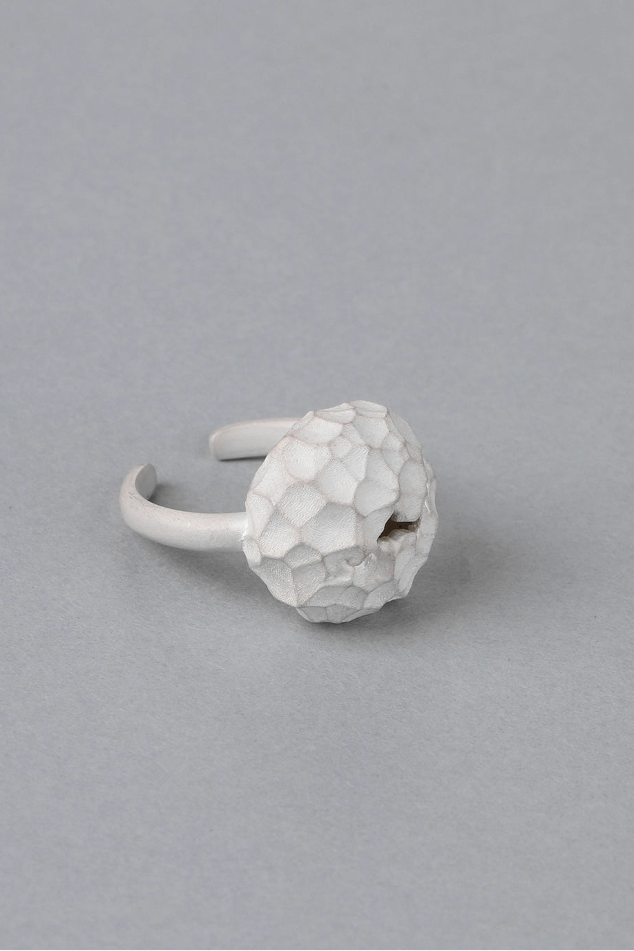 S925ハンマードスターロックオープンリング B4512