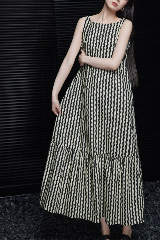 ウルトラクールストライプドレス B4014