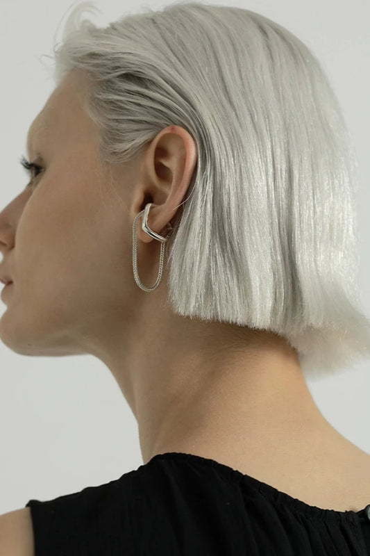 S925V字型スプライシングイヤーフック(シングル) B3511