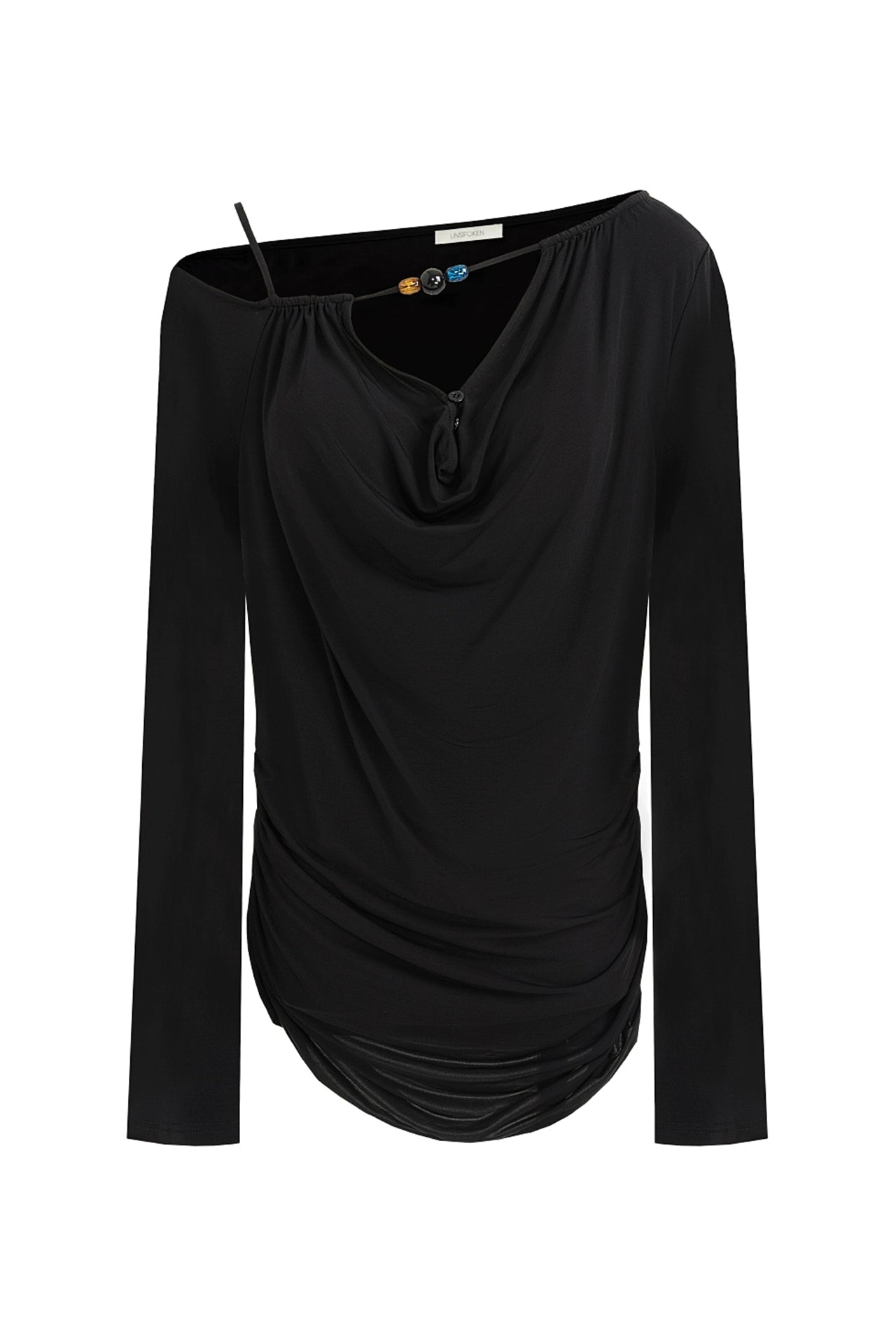 Asymmetrical off-shoulder knit top B4288