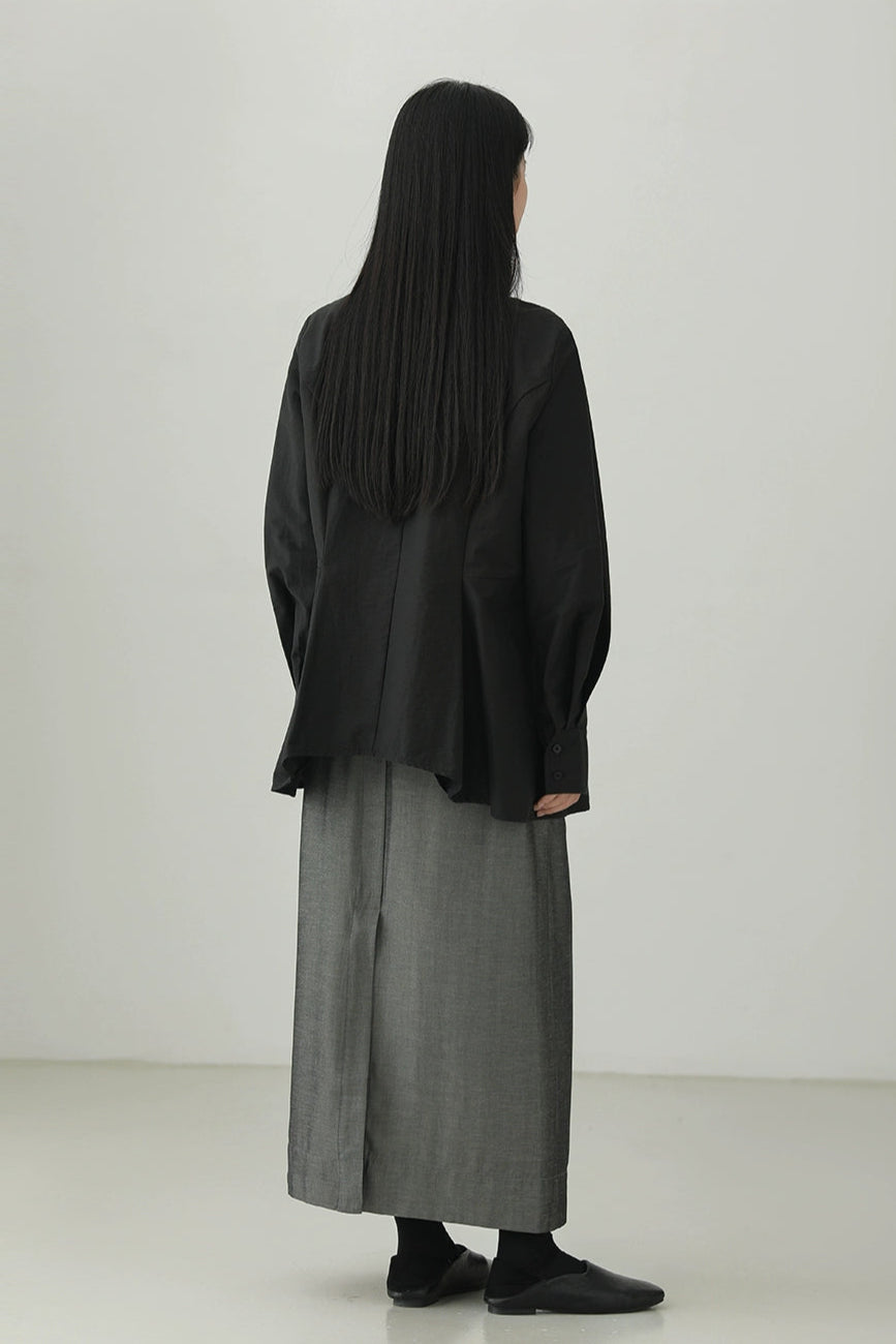 シワ加工コットンイレギュラーハイエンドシャツ B4272