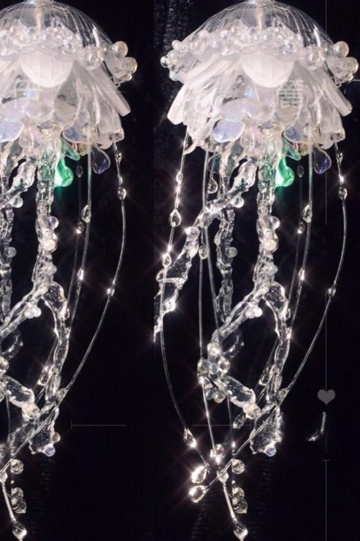 ハンドメイドフェアリークラゲロングピアス B1920