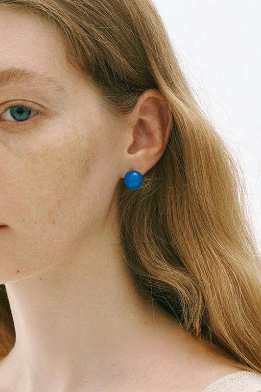 藍瑪瑙高端耳環 B3343