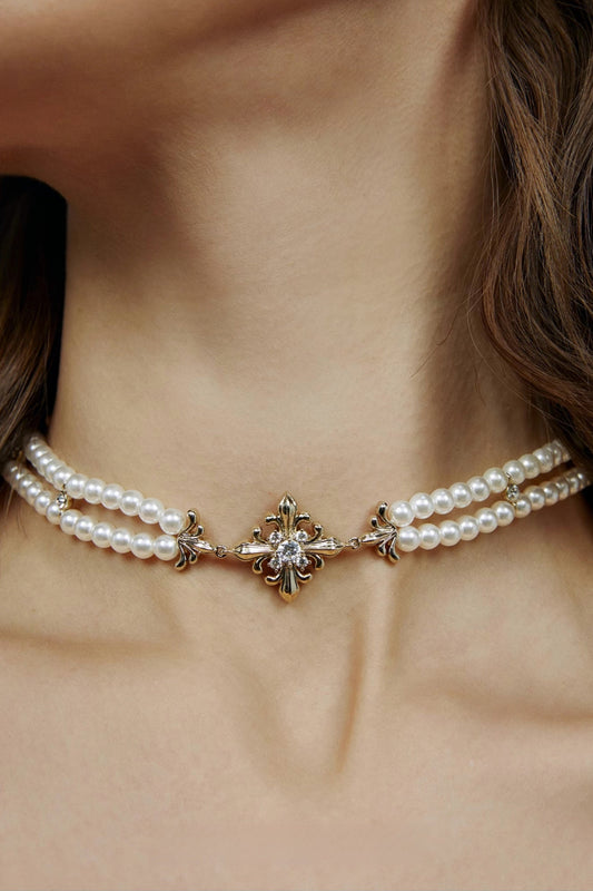 オリジナルヘビーアイリスパールネックレス B3582