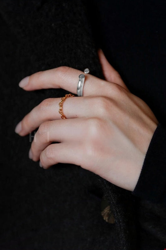 S925 minimalist open style ring B3665