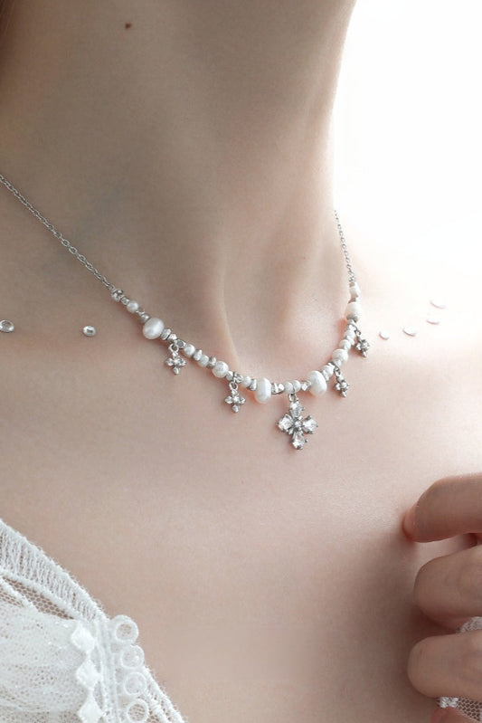 S925ライトドメインパールネックレス B3859