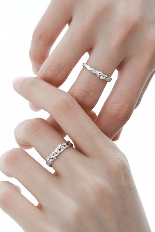 S925ライトドメインスターオープンリング B3862