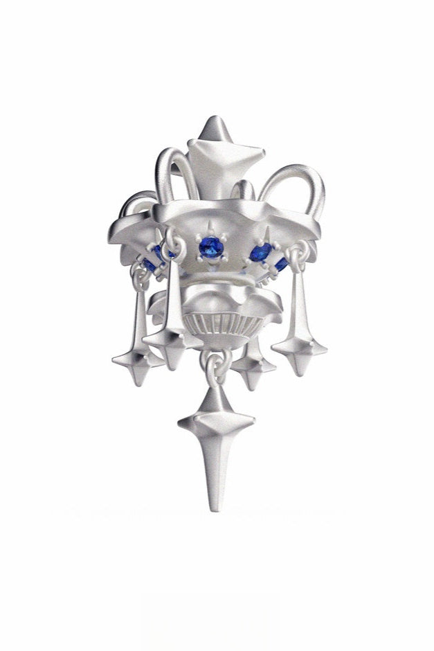 S925トワーリングスターフォールピアス(シングル) B3973