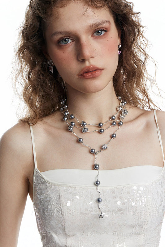 Super long Umochou necklace B4049