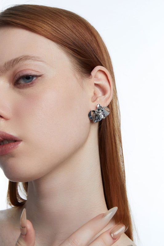 アイリスフラワーピアス B4053