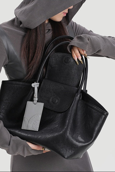 Leather Niche Shoulder Large Tote Bag B4412