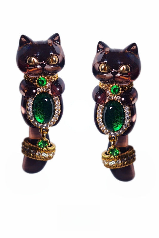 プレイフルリッチキャットS925スタッドピアス B4464