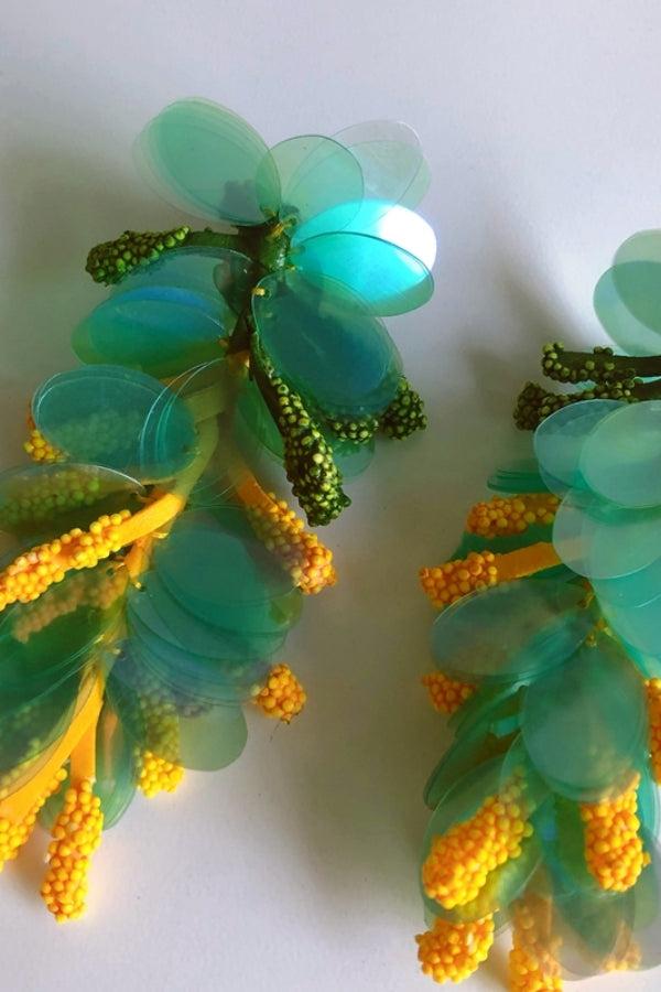 ボリュームスパンコールピアス B1043