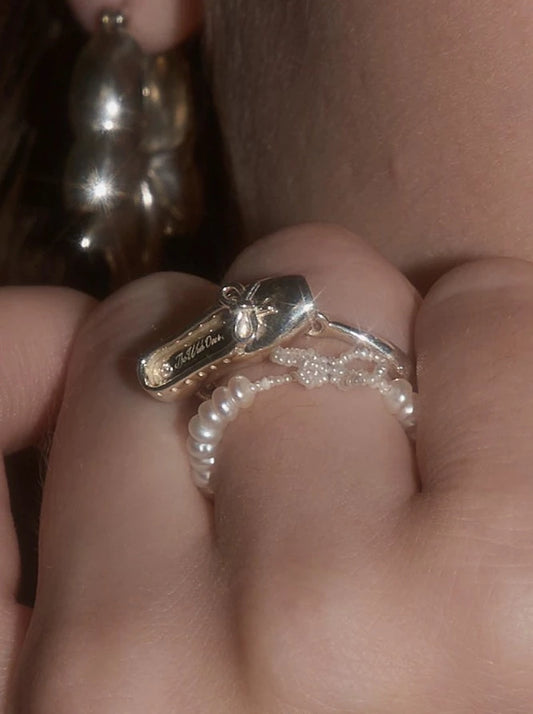 S925バレーシューズキュートリング B2429