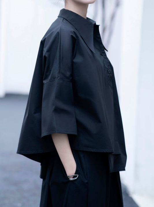 イレギュラールーズコットンシャツ B1769