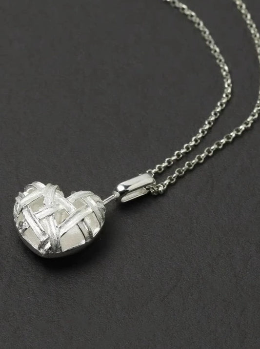 S925ハートフレンチペンダントネックレス B2282