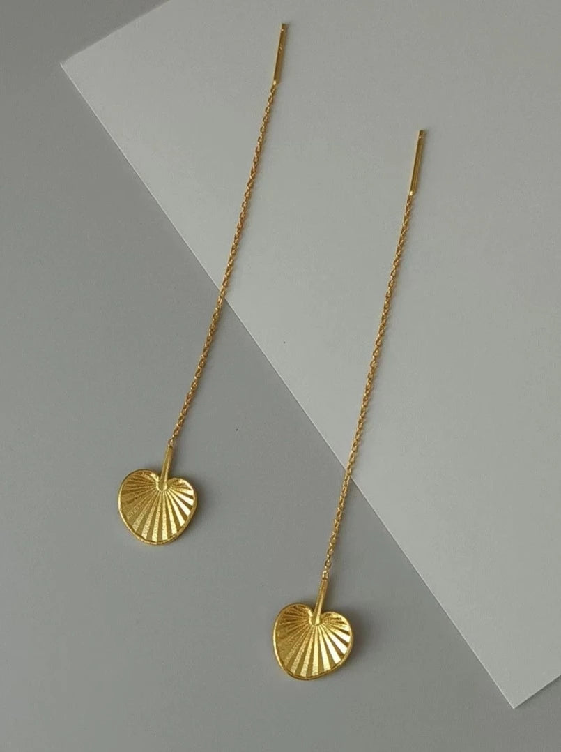 S925 復古伽馬扇耳環 B2486