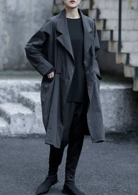不規則中長風衣B2600