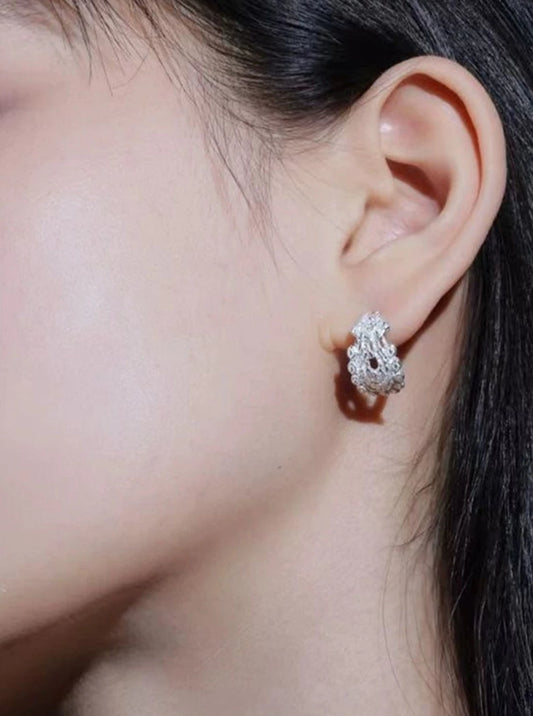 S925 Vintage lace earrings B2104