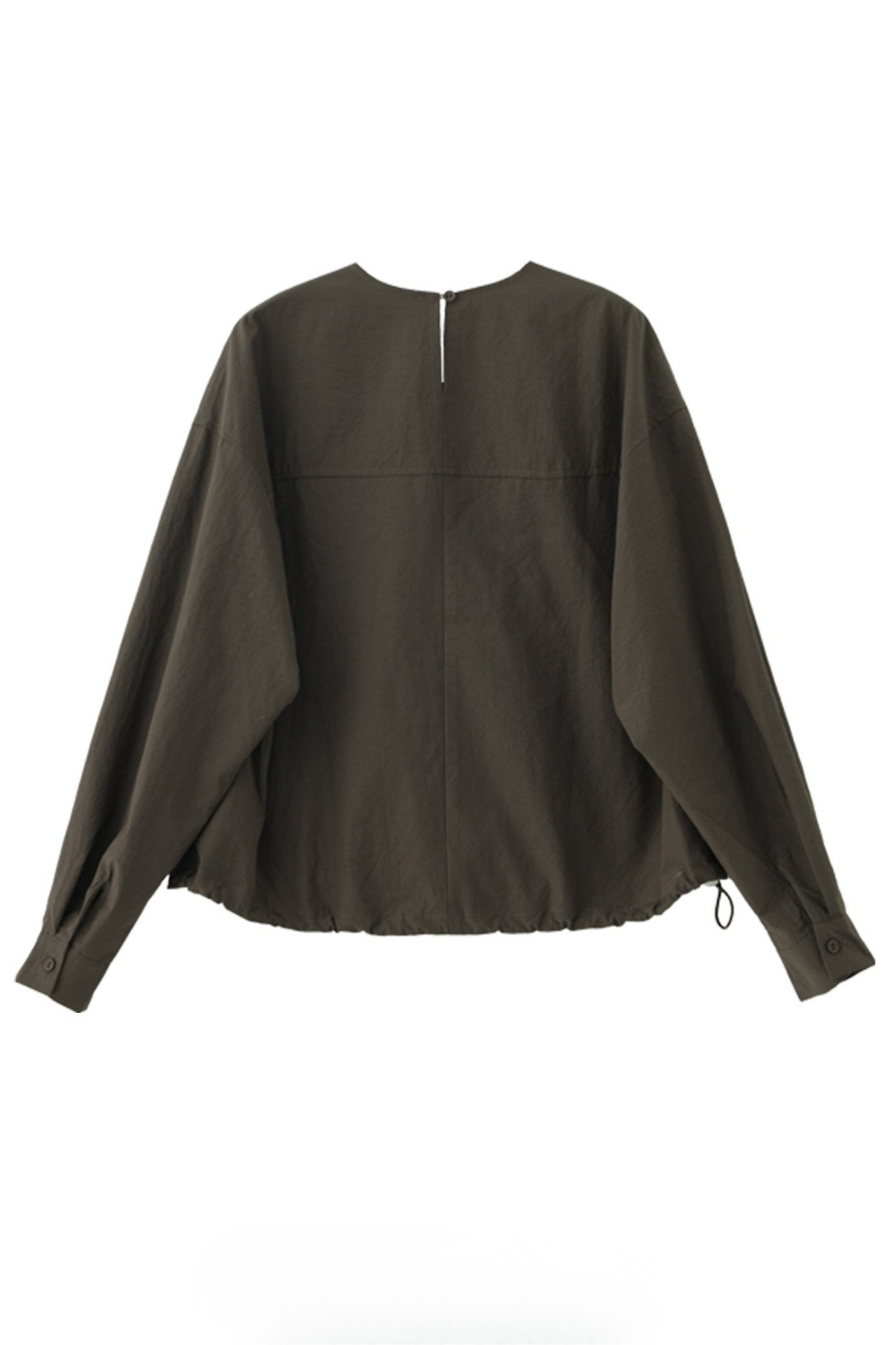 ミニマルクルーネックプルオーバーシャツ　B4729