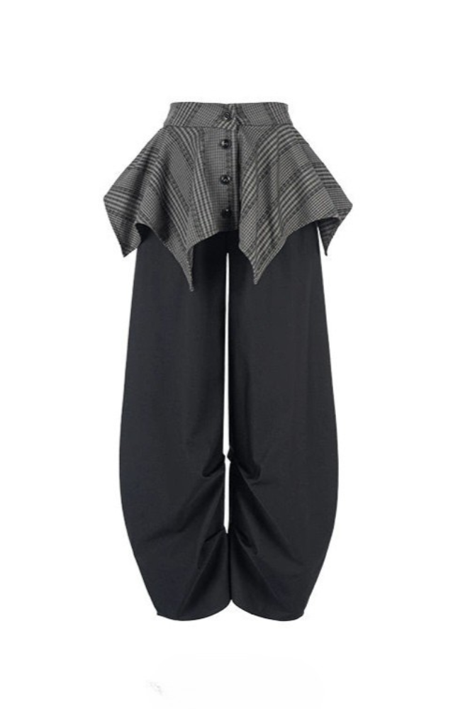 フェイクツーウエストワイドパンツ　B4258