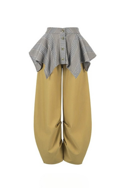 フェイクツーウエストワイドパンツ　B4258