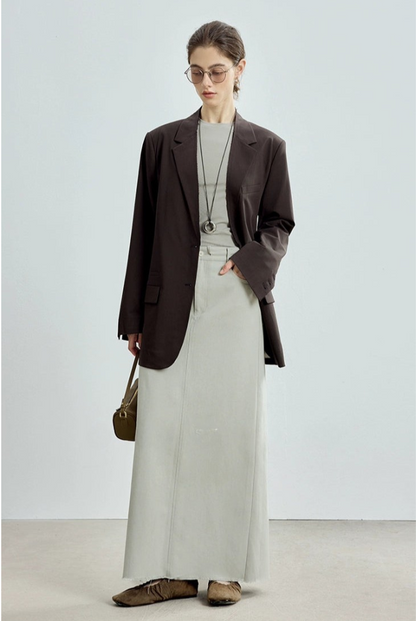 羊毛混紡休閒西裝外套 + 褲子套裝 B4304