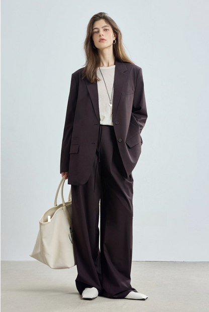 羊毛混紡休閒西裝外套 + 褲子套裝 B4304