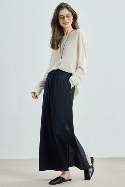 Cashmere blend drop shoulder top B4307