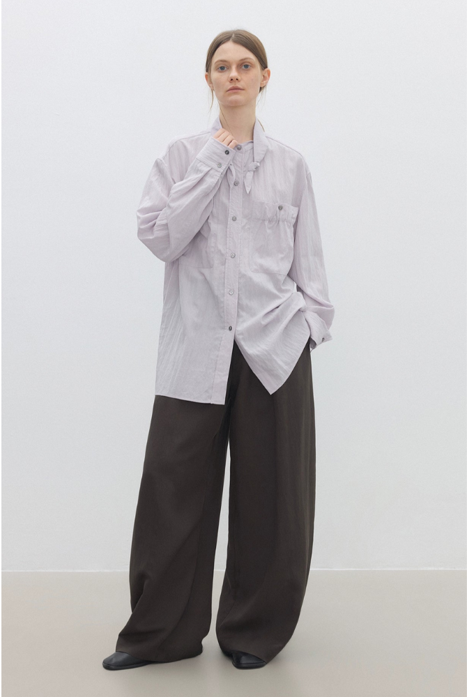 天絲尼龍領結襯衫外套 B4311