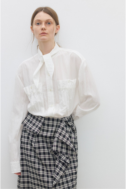 天絲尼龍領結襯衫外套 B4311