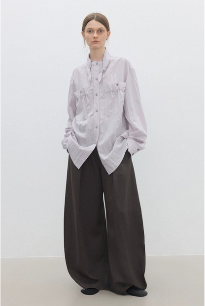 Decorative waist cord scimitar pants B4312