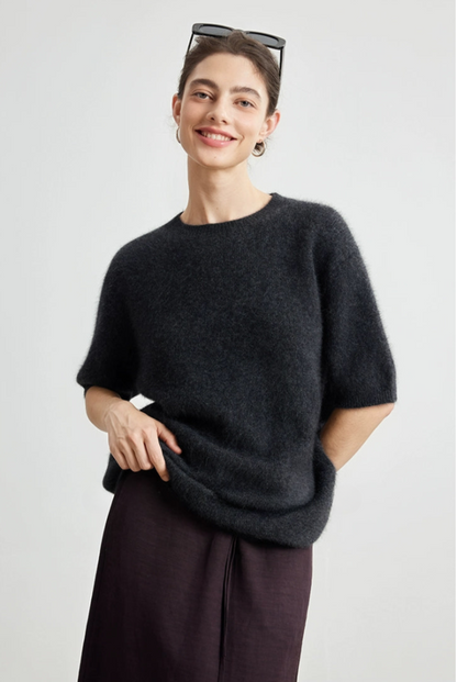 Soft wax wool 5/4 sleeve sweater B4333
