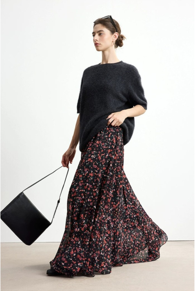 Soft wax wool 5/4 sleeve sweater B4333