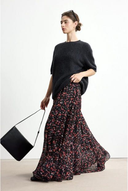 Soft wax wool 5/4 sleeve sweater B4333