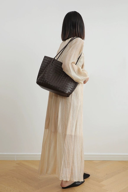 レザーショルダートートバッグ　B4415