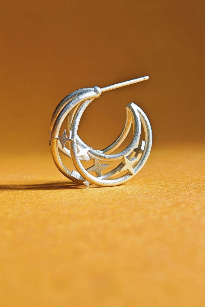 月光莫比烏斯之夢 S925 耳環 B4468