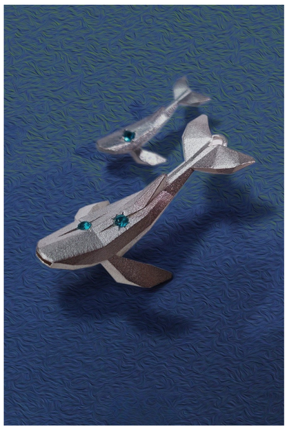 鯨魚哨子 S925 吊墜項鍊 B4472