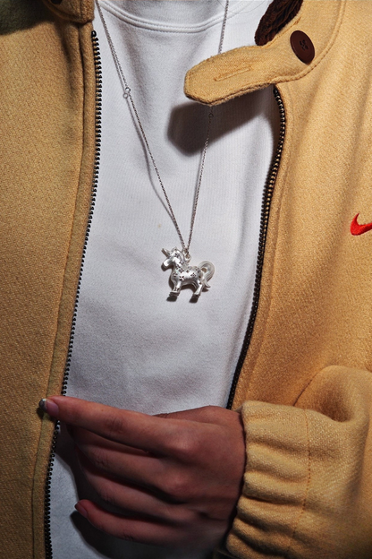 ドリーミーユニコーンS925ペンダントネックレス　B4475