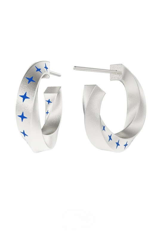 メビウススターS925シンプルピアス　B4479