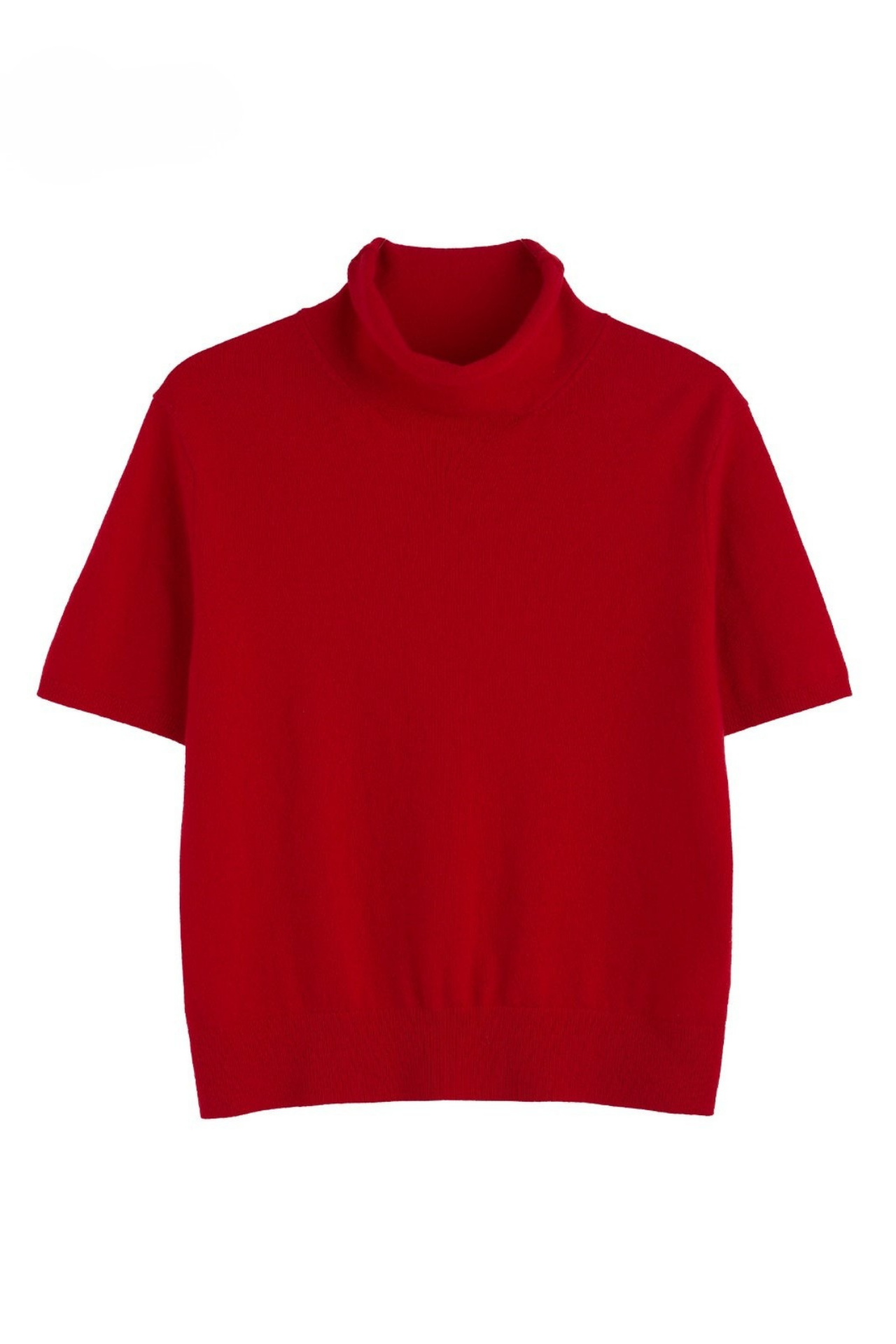 羊絨羊毛高領短袖毛衣，附袖套 B4482