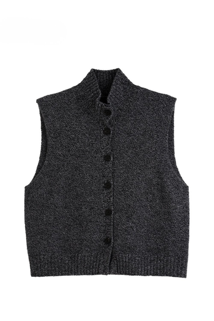 美利奴羊毛立領背心 B4484