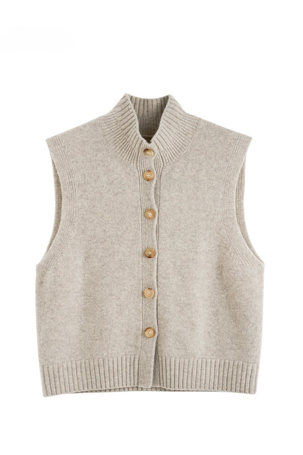 美利奴羊毛立領背心 B4484