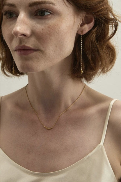 S925 流蘇水滴長耳環 B4495